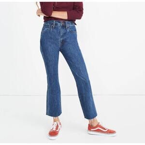 Madewell Rigid Demi-Boot Crop Jeans in MacGill Wash High Waisted Womens Size 25